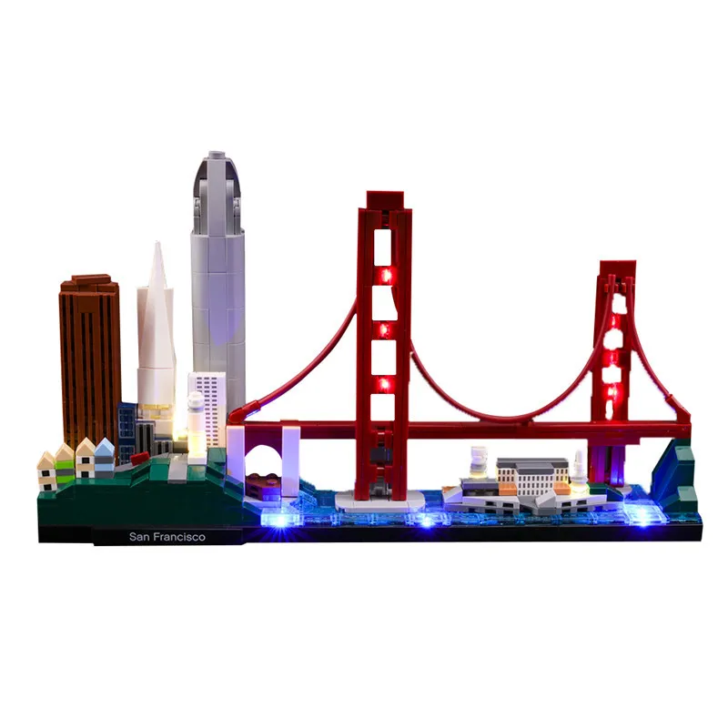 

WOBRICKS LED Light Kit for 21043 San Francisco Building Blocks Set (NOT Include the Model) Bricks Toys for Children MOC