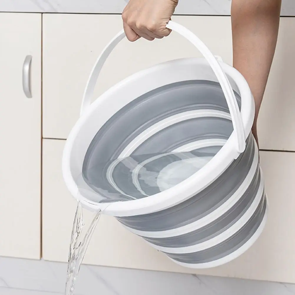 

5/10L Silicone Bucket For Fishing Folding Collapsible Bucket Car Wash Outdoor Fishing Square Barrel Bathroom Kitchen Camp Bucket