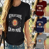 2022 summer new womens casual loose short sleeved tops office all match t shirt women lady
