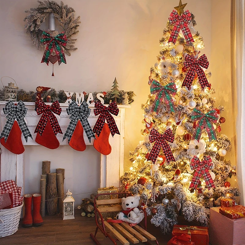 1 рулон 6 3 см x 4 5 м рождественская тема проводная лента красные черные клетчатые