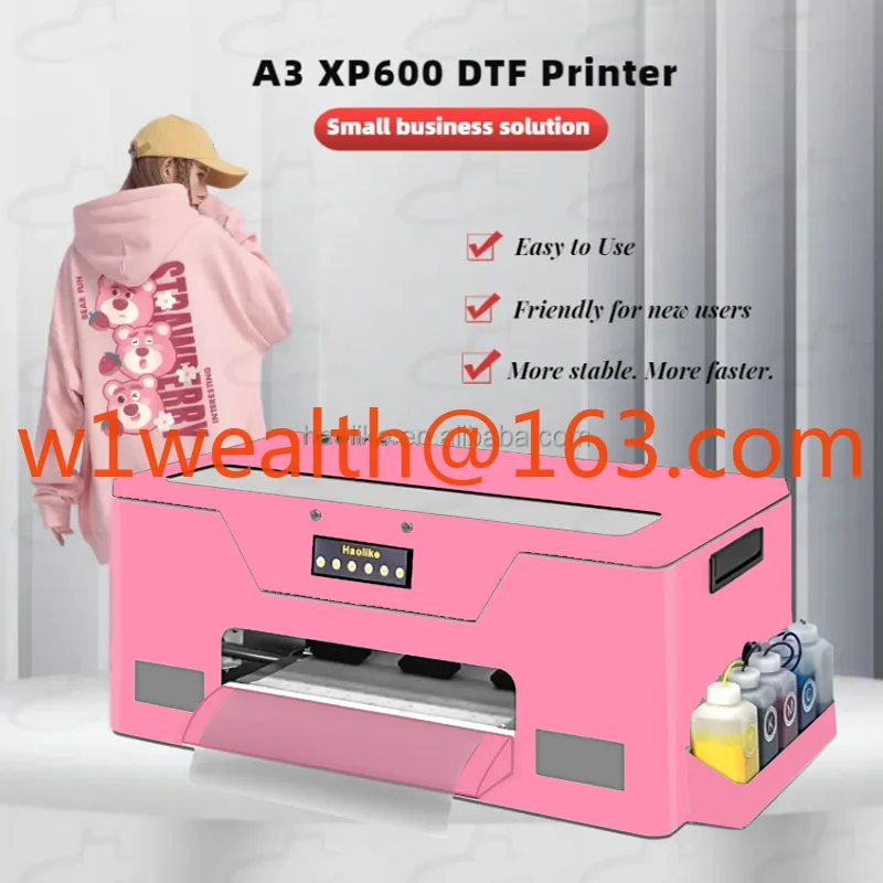 Розовый цифровой принтер A3 DTF XP600, полиэфирная пленка, 13-дюймовый Dtf-принтер с розовой печью для любого текстиля (art.: 3920cd2147bb5) - 3920cd2147bb5