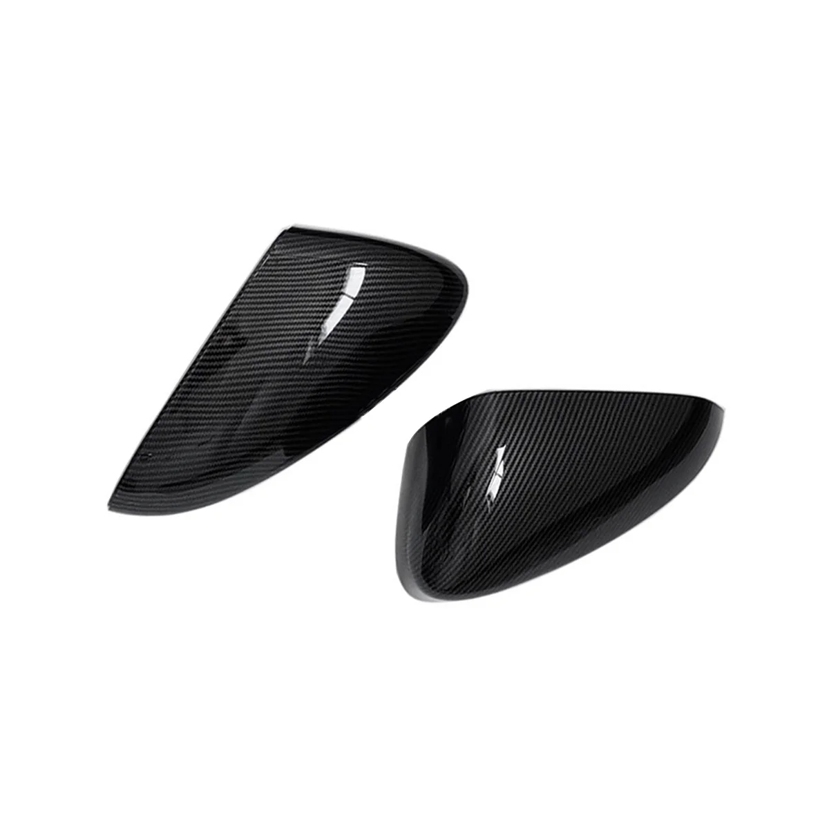 

1Pair Car Rearview Mirror Cover Trim for Ford Mondeo Fusion 2013-2021 US Version Side Wing Mirror Caps ABS Carbon Fiber