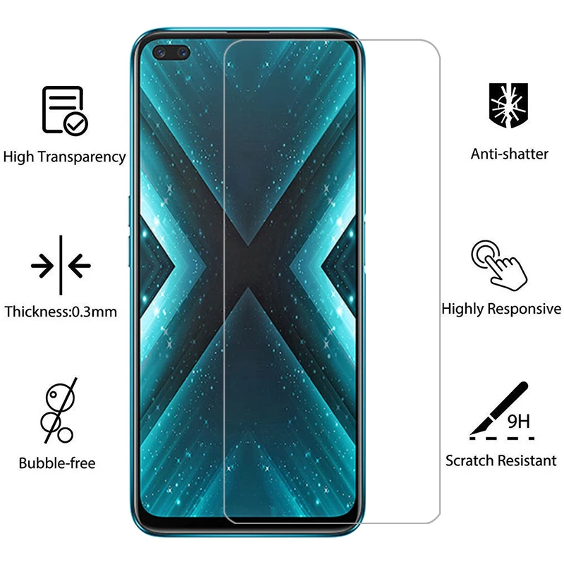 Закаленное стекло для телефона Realme x3 Superzoom чехол Realmex3 x 3 3x Super Zoom задняя крышка 360