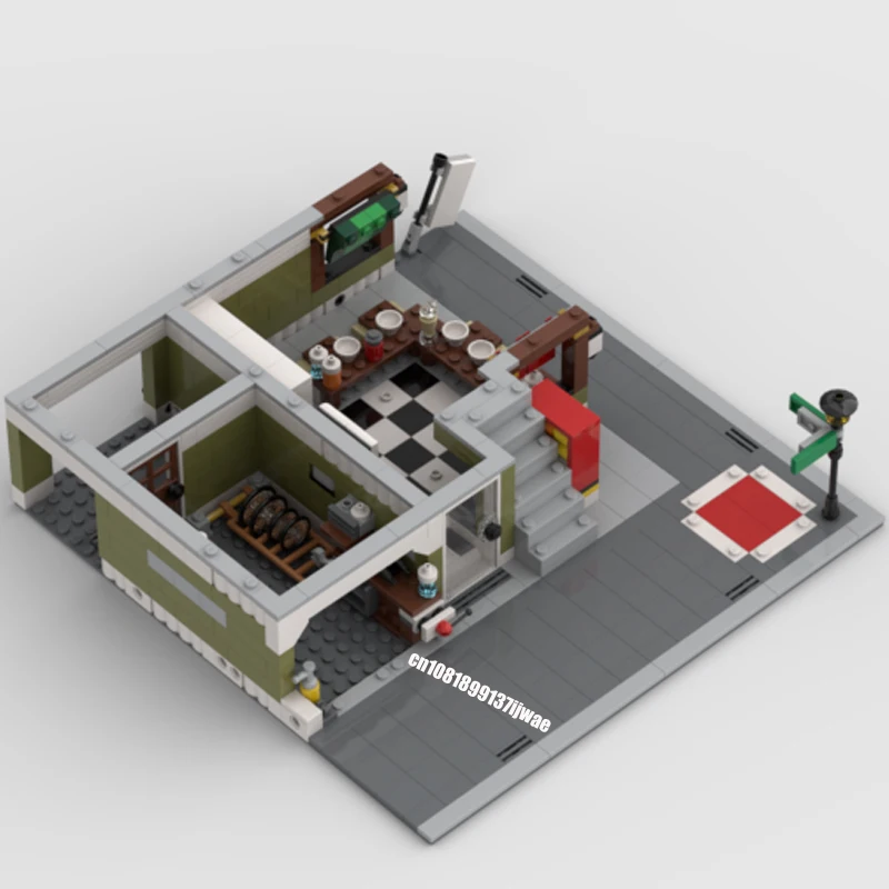 НОВЫЙ город хит продаж вид на улицу Moc модульный велосипед с лапшой магазин