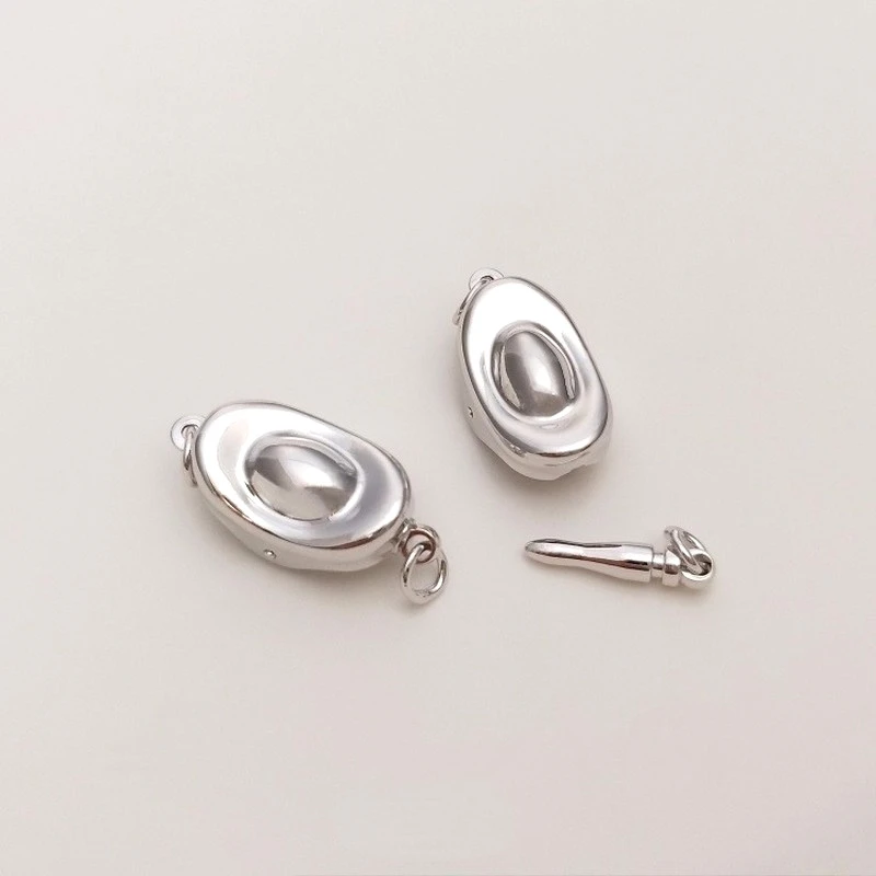 

1PCS Wholesale 3 Colors of Exquisite Silver Ingot Shape Necklace Bracelet Closed Buckles for Various DIY Jewels Make