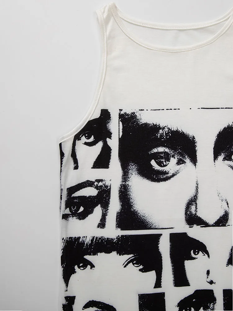 BIDIJONES Высокий стиль Y2K укороченный топ из хлопка и полиэстера