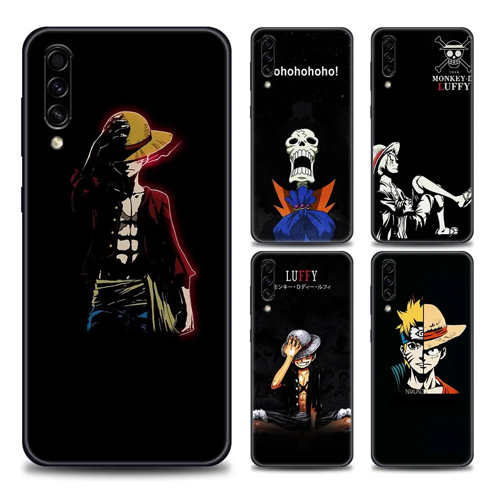 

One Piece Black and white luffy Phone Case for Samsung A10 A20 A30 A40 A50 A60 A70 A90 Note 8 9 10 20 Ultra 5G TPU Case BANDAI