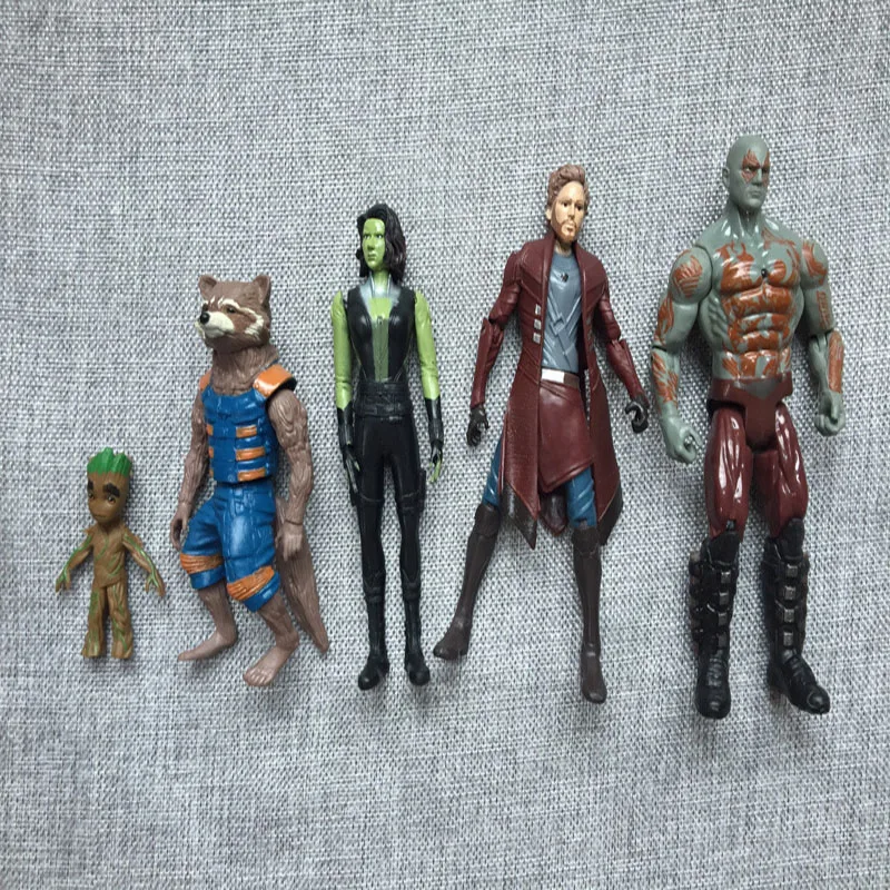 5 шт./партия экшн-фигурки стражи Галактики 7-17 см