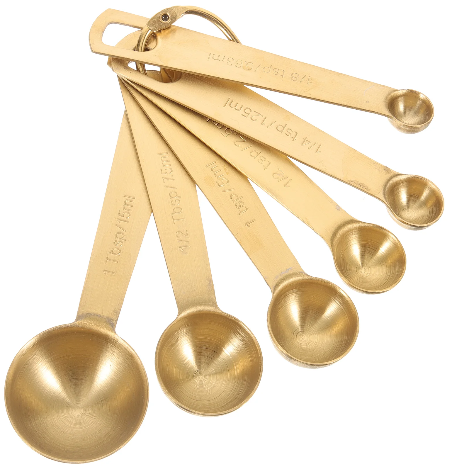 

6 Pcs Long Measuring Spoons Metal Tablespoon Measure Bagged Scoop Stainless Steel