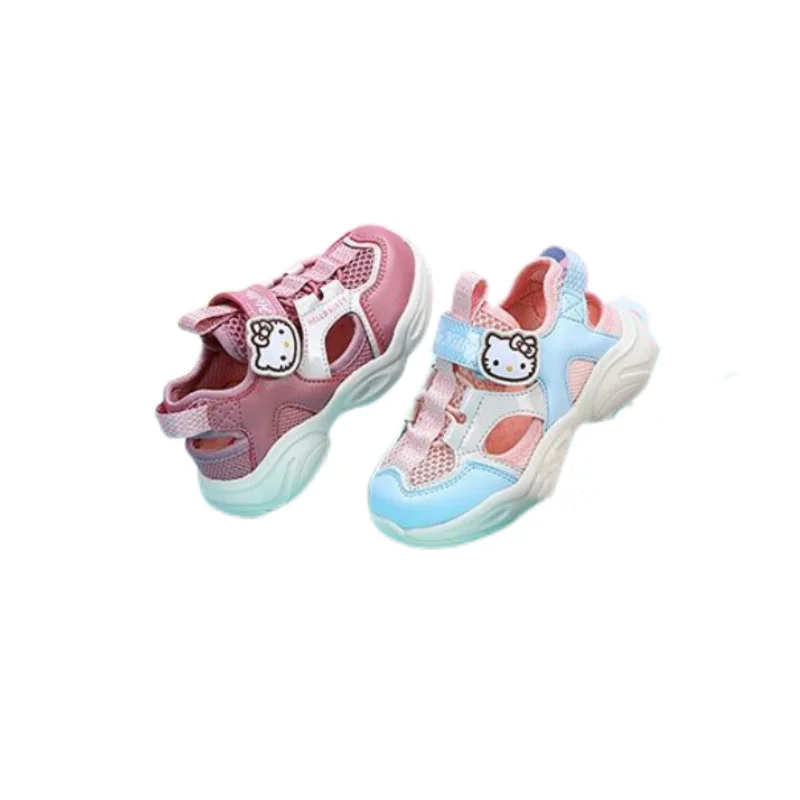 

Sanrio anime Hello Kitty children's shoes cartoon light single mesh shoes hollow daddy shoes summer lightweight sports shoes