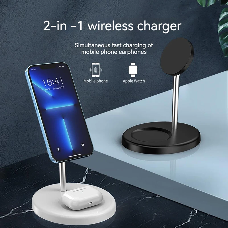 

Mobile Phone Earphone Watch Charging Mobile Phone Bracket Four-in-one IOS Android 15W Fast Charging Magnetic Suction Charger