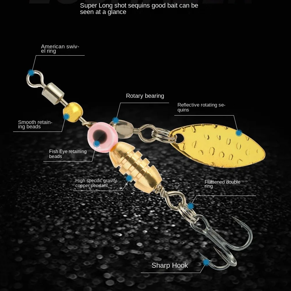 Металлическая металлическая приманка VIB тонущая длинная литая вращающаяся