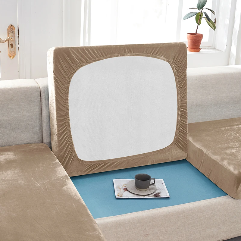 Бархатные чехлы на сиденья для гостиной Плюшевые Чехлы диванных подушек толстые