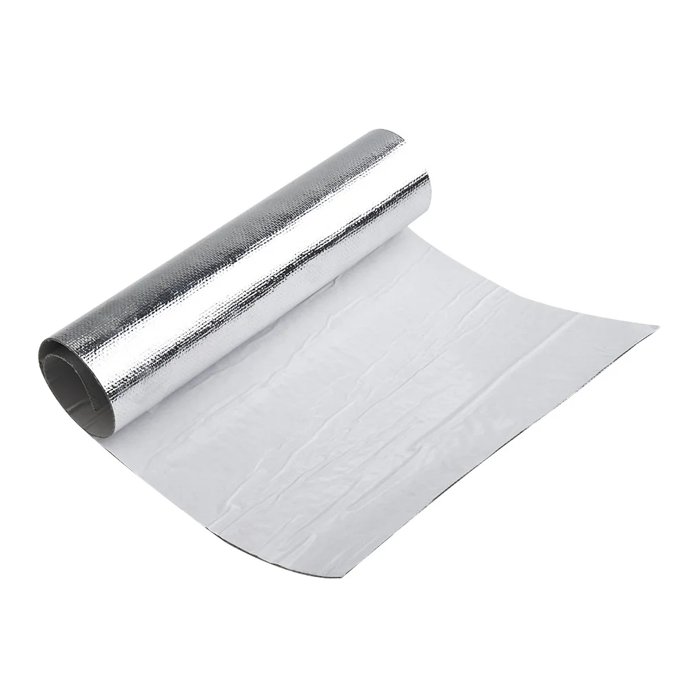 

Car Exhaust Heat Shield Barrier Aluminum Fiberglass W/ Adhesive Layer 12 X 24inches Heat Wrap Tape Thermal Protection For Car