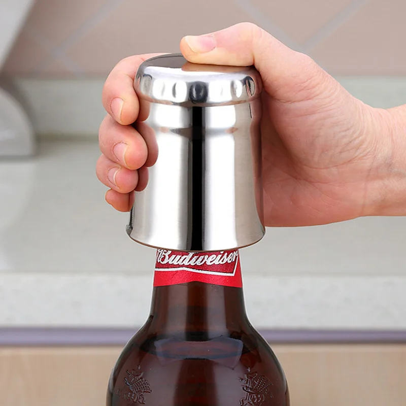 

Originality Bottles Cap Design Opener Pressure Wine Corkscrew Home Tools Beer Accessories Magnet Kitchen Gadgets Dining Bar Cool