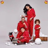 2022 cotton sleepwear family christmas pajamas santa claus adult kid jumpsuit pajamas clothes family looking pajamas set