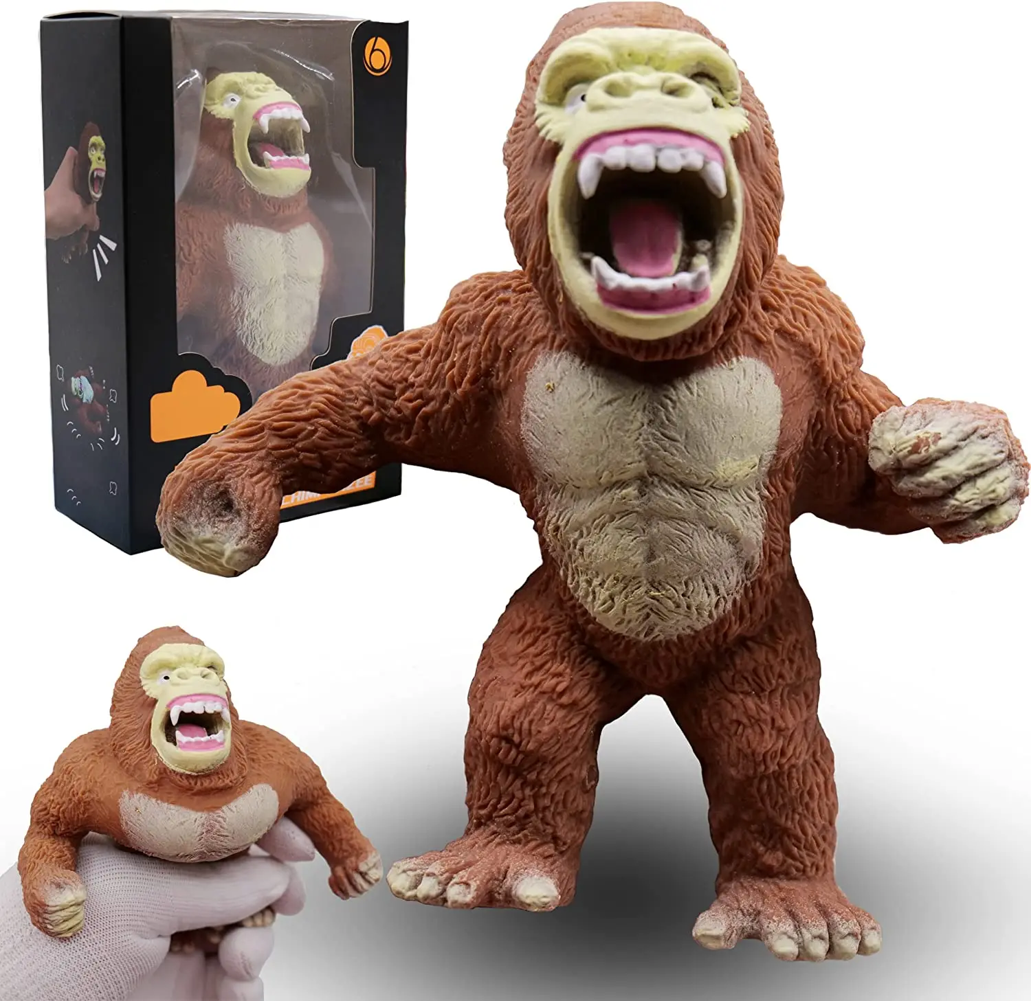 

Squeeze Gorilla Stress Fidget Toys Funny Cute Monkey-Shaped Stress Relief Toy for Children and Adult Sensory Toy Gift for Easter