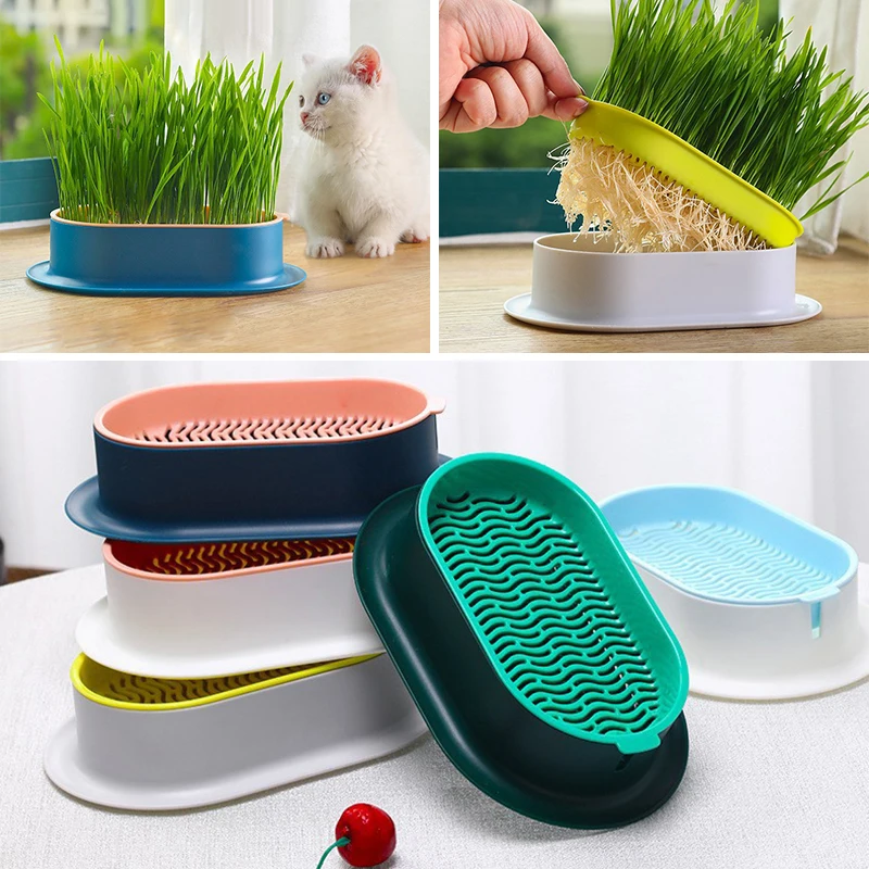 Заокруглая пластиковая миска для кошек офиса и домашнего использования