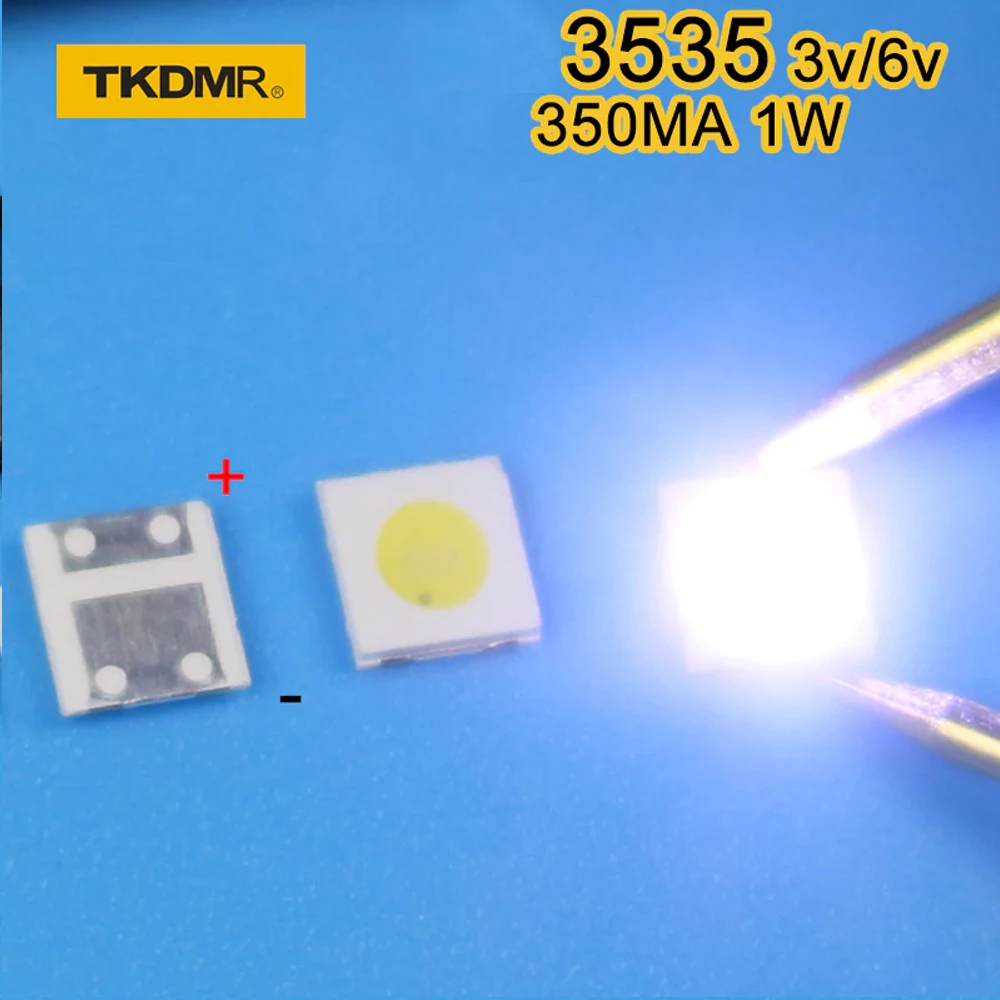 

Светодиодная подсветка TKDMR, SMD диоды 2 Вт 6 в 3535 для телевизора, холодная белая ЖК-подсветка телевизора, лампа Diod для ремонта телевизора, 50 шт.