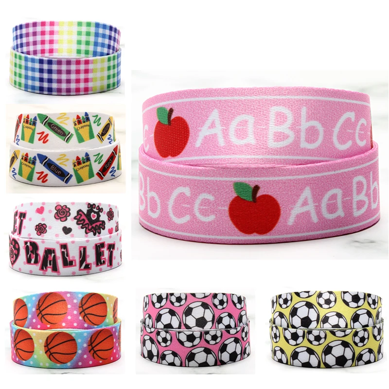 

Двусторонняя лента с принтом для школьного футбола и клетчатый Рисунок 15 мм 20 мм (50 цветов)