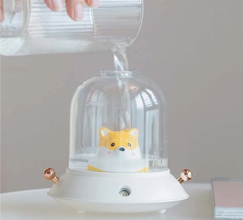 

Air Humidifier Purifier Rechargeable Desktop Ultrasoni Cool Mist Maker Lovely Pet Auto Shut Off USB Aroma Diffuser Spacecraft