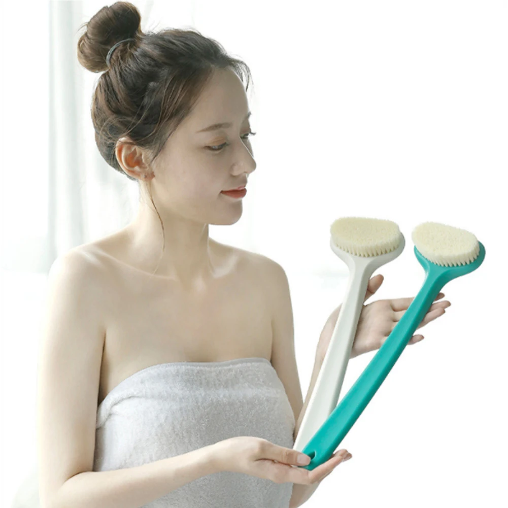 

Long Handle Bath Brush Comfy Bristles Bath Shower Brushes Gentle Exfoliation Improve Skin's Health Beauty Brushing Back Scrubber