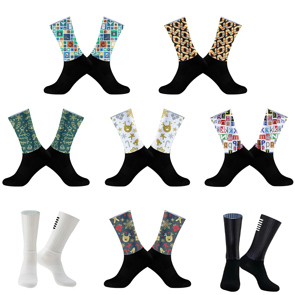 Нескользящие бесшовные силиконовые носки Pro Team дышащие новинка 2024 летние