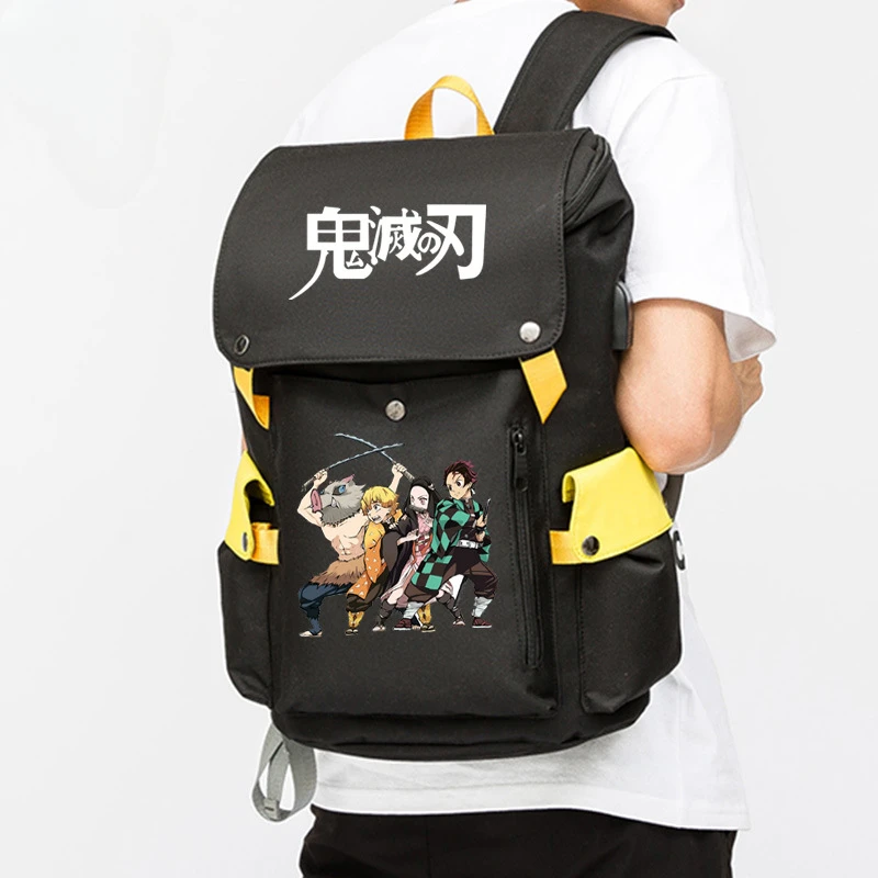 

Ghost Slayer Anime Peripheral Backpack Student School Bag Boys Girls Shoulders Outdoor Bag Beautiful Fashion Accessories