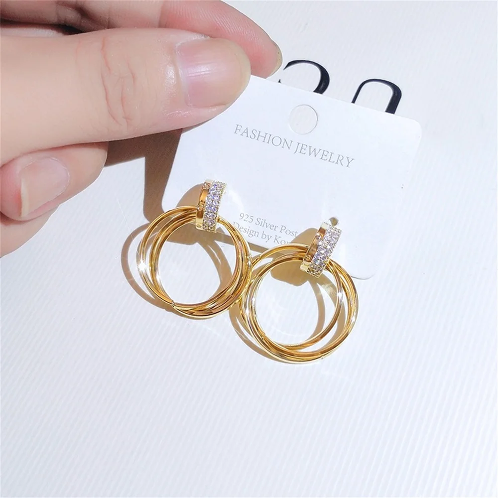 1/2/3 ПАРИ Серьги Простые и нежные трехмерные подвески для ушей Ювелирные изделия