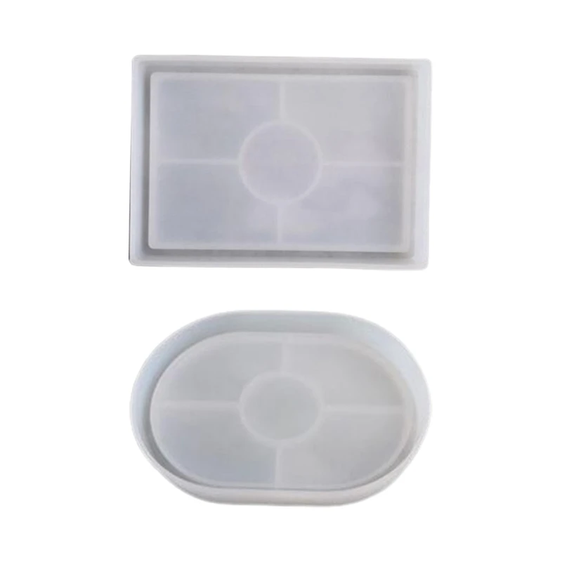 

DIY Tray Resin Mould Craft Oval Rectangular Plate Dish Ashtray Mould for Resin Epoxy Mould for Office Home Decor Supply