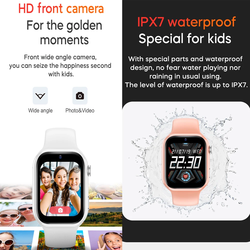 Детские Смарт-часы 4G GPS LBS Wi-Fi