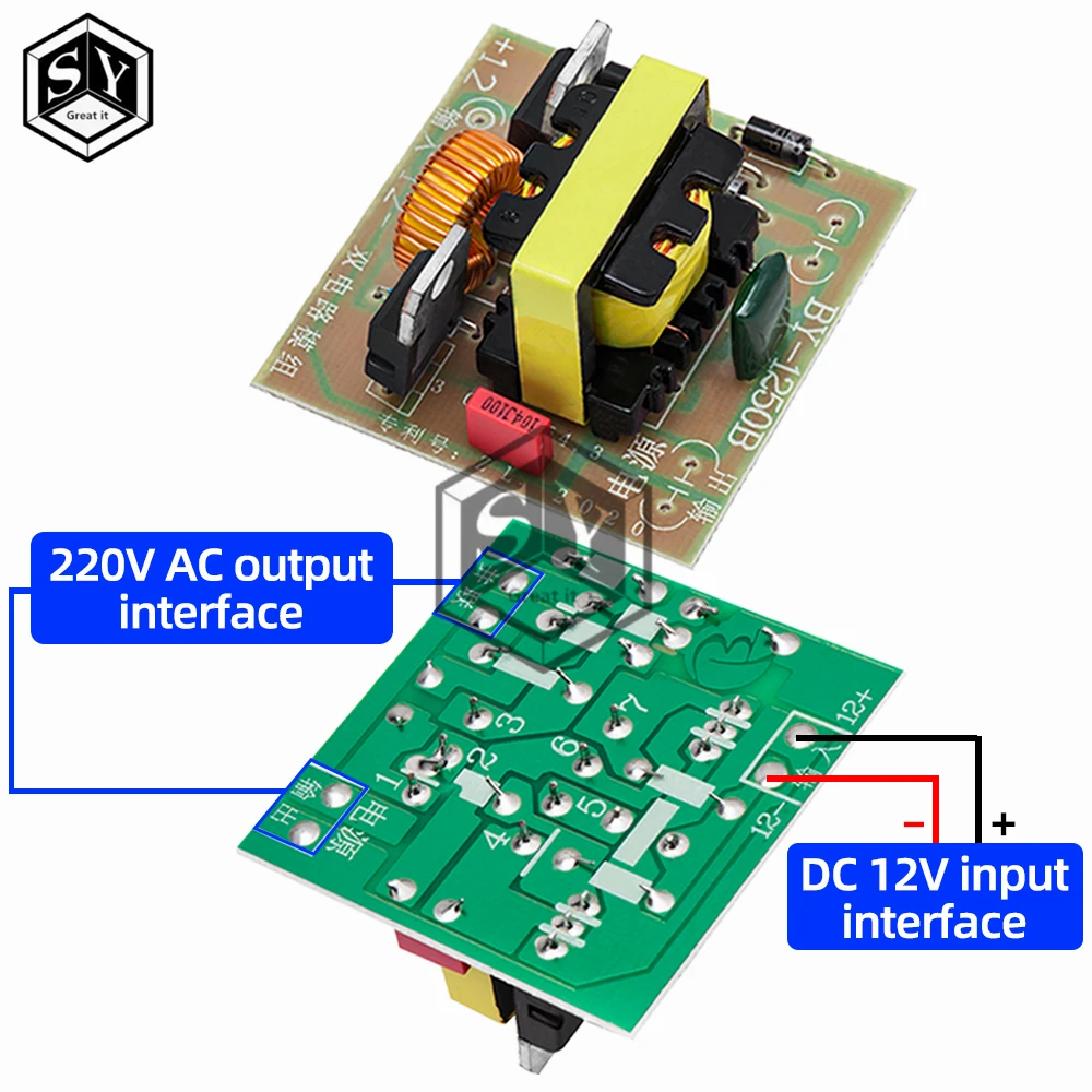 Модуль повышения мощности от 12 В до 220 35 Вт модуль повышающего инвертора