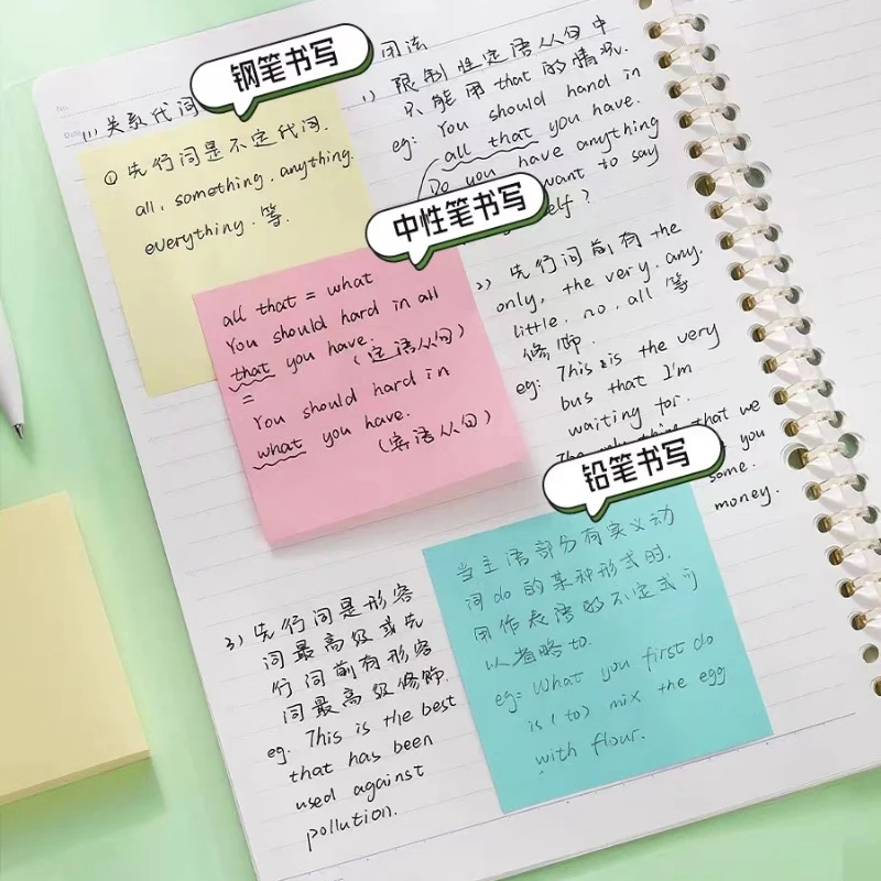 

100 Page Self-adhesive Sticky Notes School Stationary Office Accessories Notepad Stationery Supplies Material Paper Kawaii Note