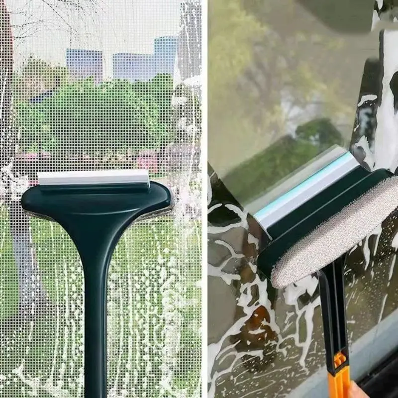 

2 In 1 Screen Window Cleaning Brush Support wet and dry, can be hung, detachable handle, easy to clean