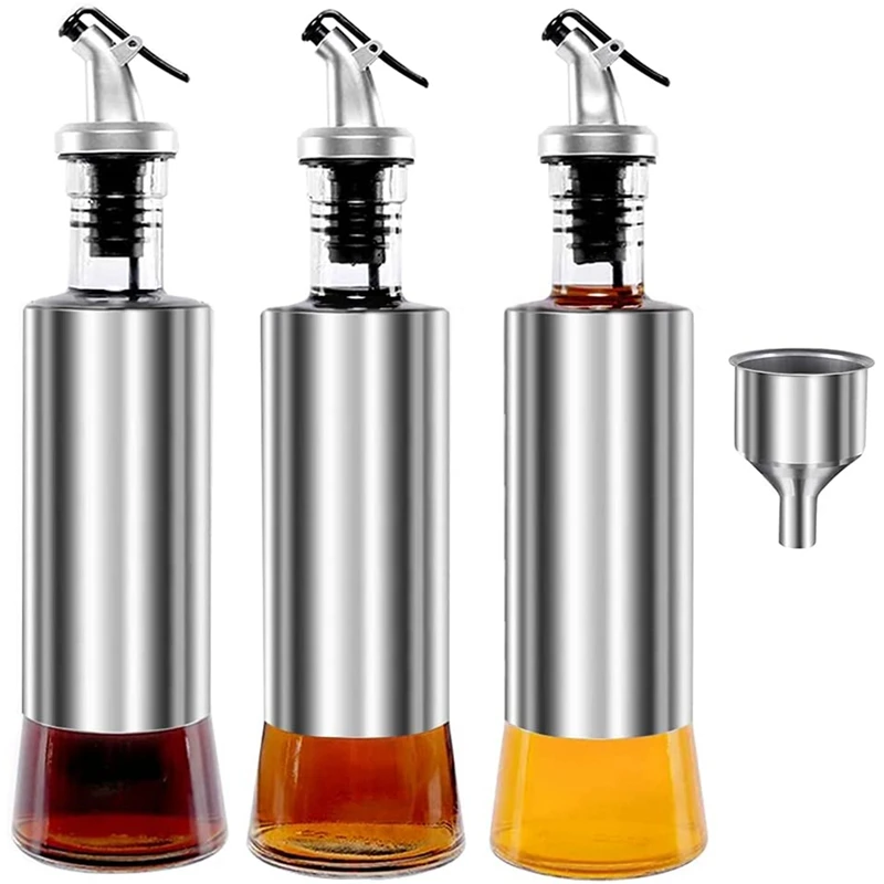 

Набор диспенсеров для масла и уксуса, бутылка для оливкового масла, бутылки для масла и уксуса, бутылки для масла из нержавеющей стали