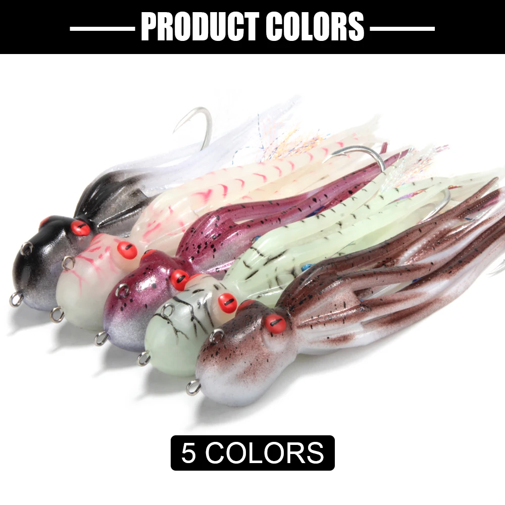 

Fishing Accessories 110g/150g/200g 3D Octopus Fishing Lure TPE Tackle Fishing Plastic Lures Squid Soft Baits Lures Ocean Boat