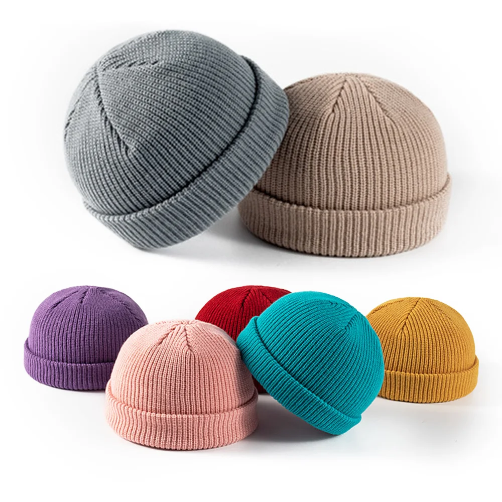 

New Wool Caps Cold Hats Warm Beanies Cap Trendy Style Men & Women Simple Fashion Autumn Winter Solid High Quality Knitted Hat
