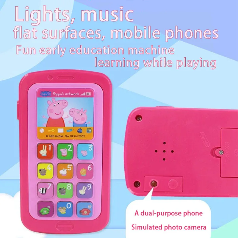 Свинка Пеппа искусственная планшетофон для раннего развития детей игрушка в