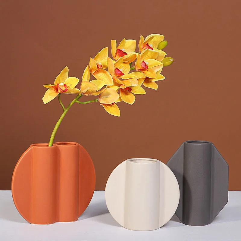 

Geometric Mold Vase Simple Three-dimensional Flower Pot Modern Home Office Decoration Birthday Wedding Valentine's Day Gift