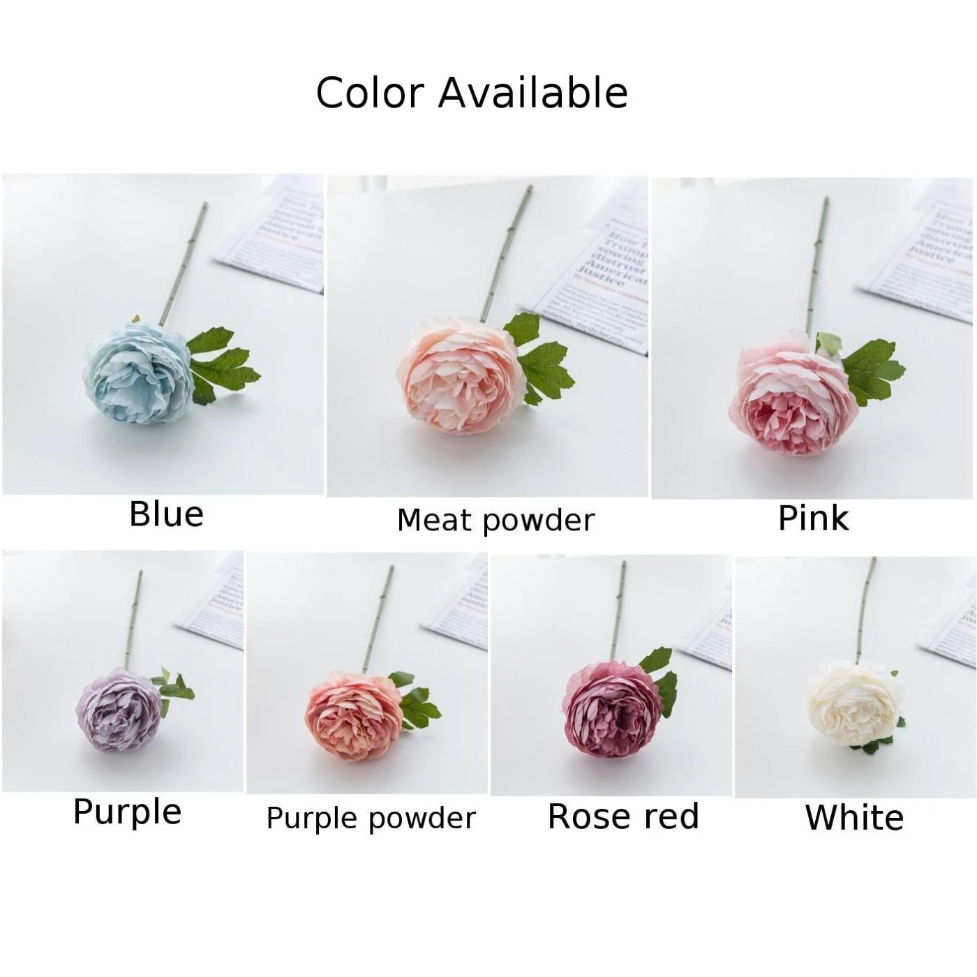 

Artificial Single-headed Peony Flower Multicolor Garden Restaurant Household Decoration Flower Arrangement Decoration