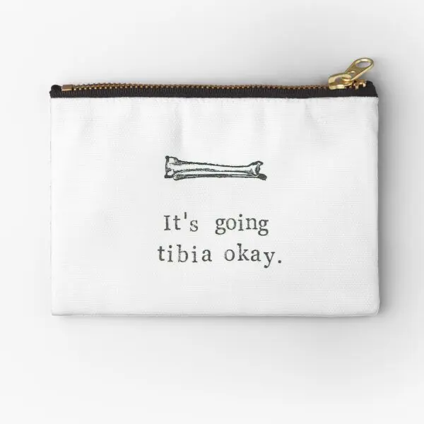 

It Is Going Tibia Okay Zipper Pouches Key Pure Cosmetic Money Underwear Wallet Storage Pocket Packaging Women Socks Panties