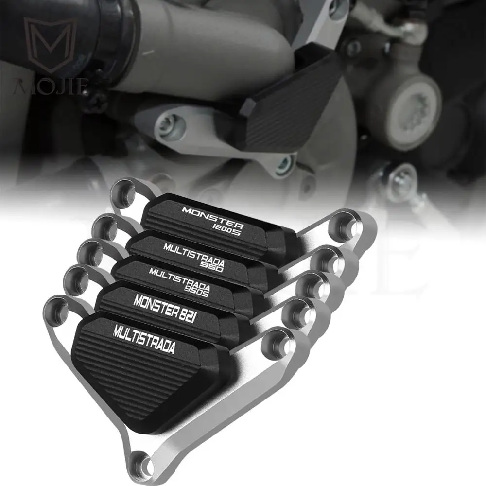 

For Ducati Diavel Monster 821 1200S Hypermotard Multistrada 939 950 1200 1260 Motor Water Pump Protector Guard Cover Crash Pad