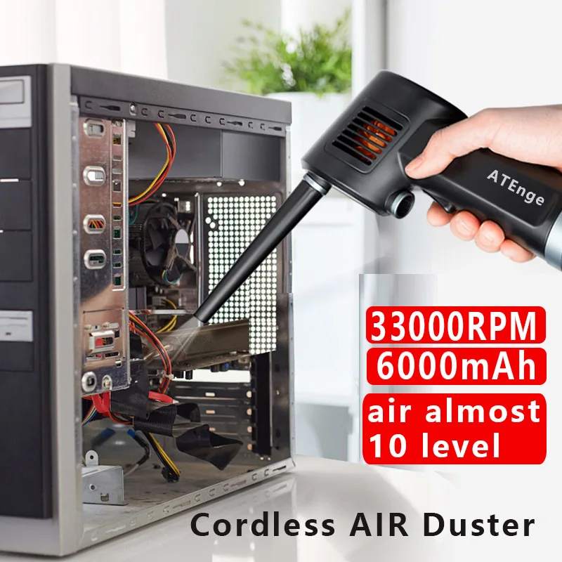 

Cordless Air Duster For Keyboard Cleaning,Electric Air Blower For Electronics Computers Vacuum Cleaner Rechargeable Air Cans Gun