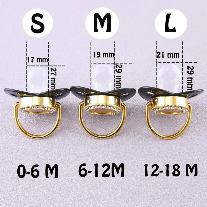 

Food Grade Soother Pacifier Baby Weaning Nipple Liquid Silicone Nipple Weaning Pacifier Comfort Baby Pacifier Diamond Crown