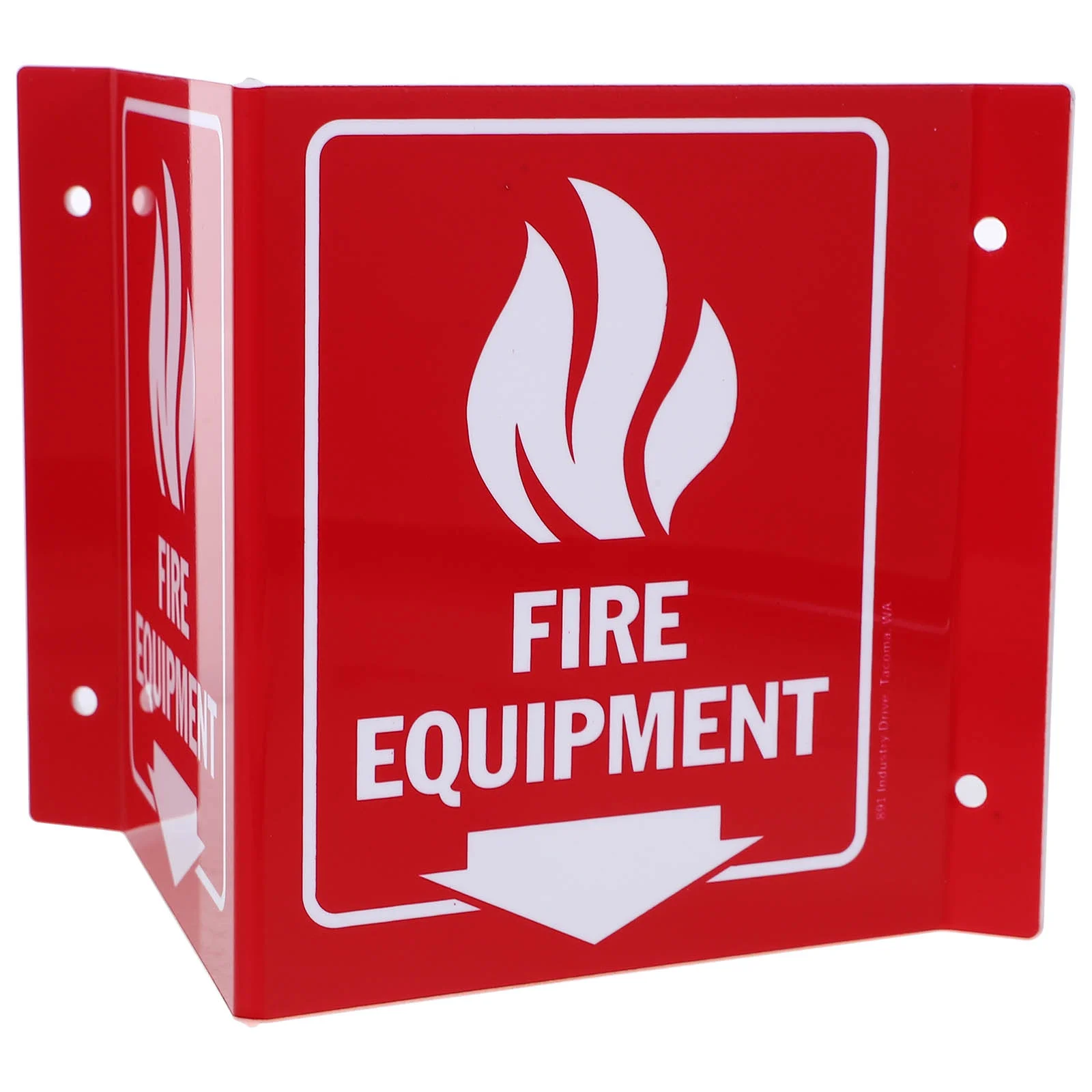 

Fire Equipment Acrylic Sign Caution Reminder Extinguisher First Aid Signs Arrow V Shape Warning