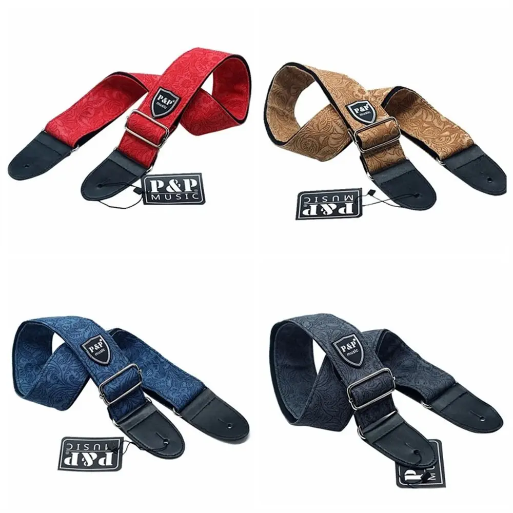 Регулируемый ремень для гитары винтажные ремни с тиснением электрогитары
