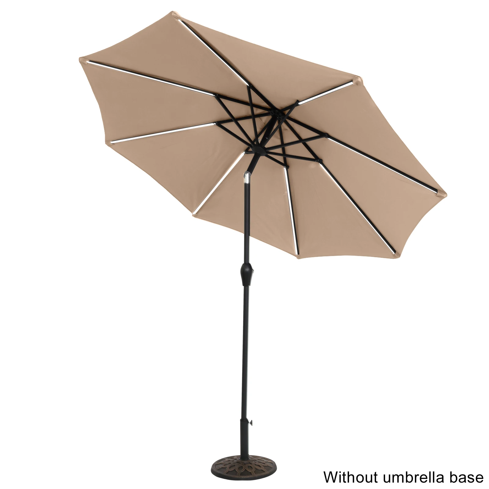 

Наружные съемные консольные фотозонтики для внутреннего дворика, легкая регулировка наклона, Солнцезащитные Зонтики без подставки, цвет хаки, 9 футов