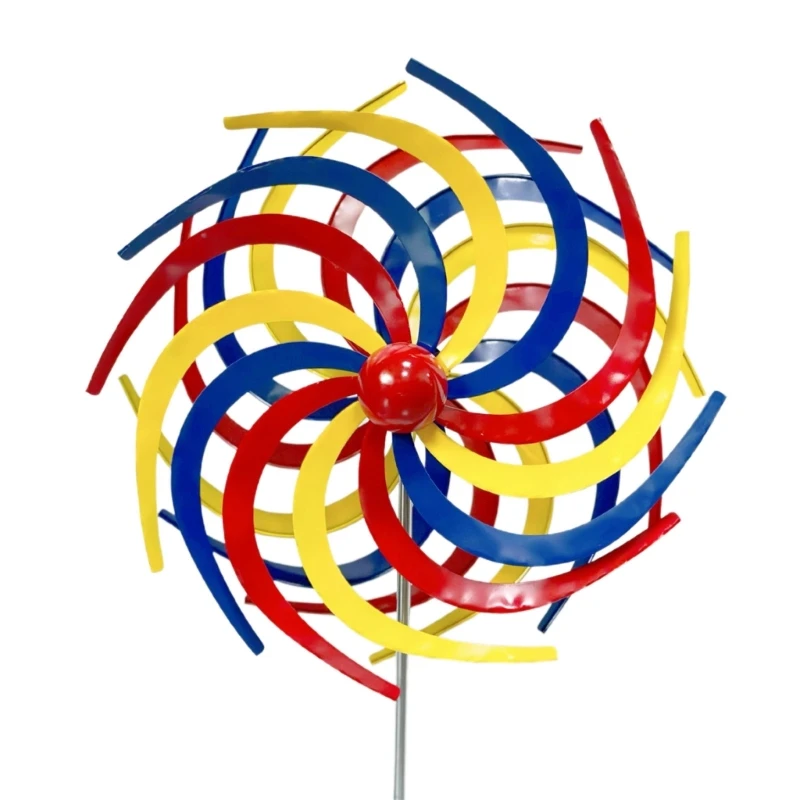 

Colorful Wind Spinners with Stake Outdoor Wind Sculpture Catcher for Lawn Garden