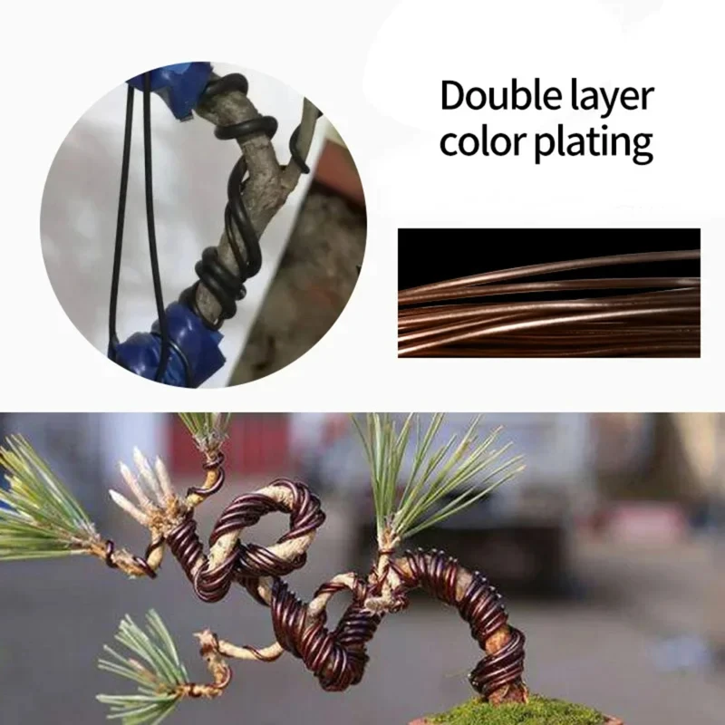 anie gałęzi drut mocujący czarny aluminiowy do bonsai wsparcie roślin rośliny DIY treningowy stylizacji