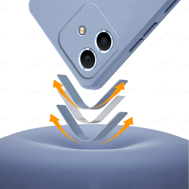 Официальный квадратный жидкий силиконовый чехол для Honor Play 3 4 4t 5 5T 6T Pro 360 Защитный